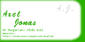 axel jonas business card